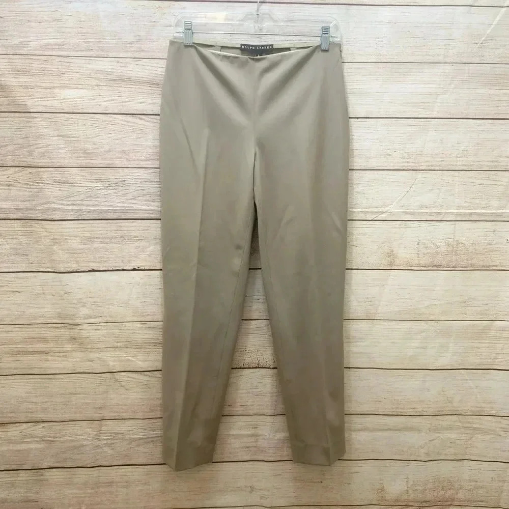 Ralph Lauren Black Label Size 6 Dress Pants Side Zip Stretchy